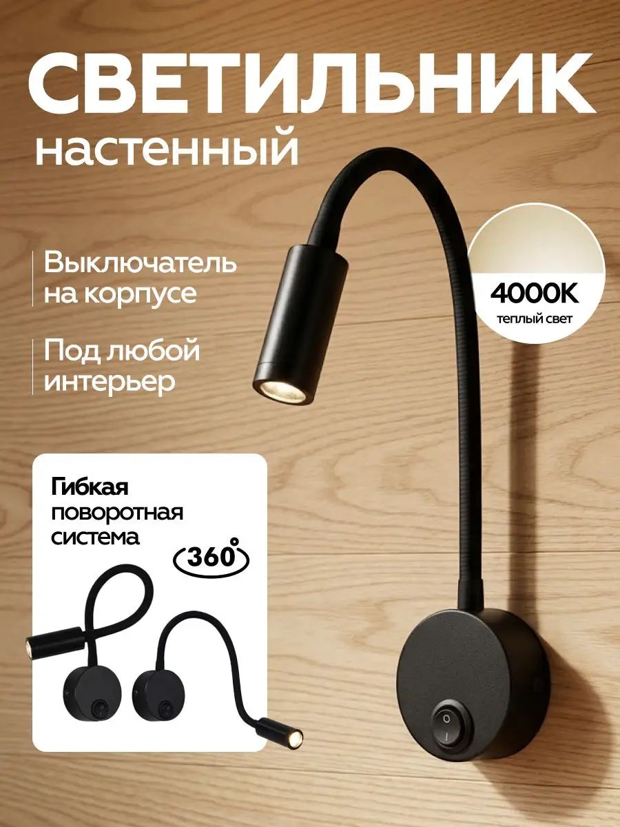 Настенный светильник, LED, 3 Вт