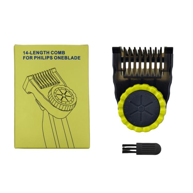 14-Gear Green+Grey Регулируемая направляющая-гребень для бритв Philips OneBlade QP2523 QP2630 QP2724 QP2824