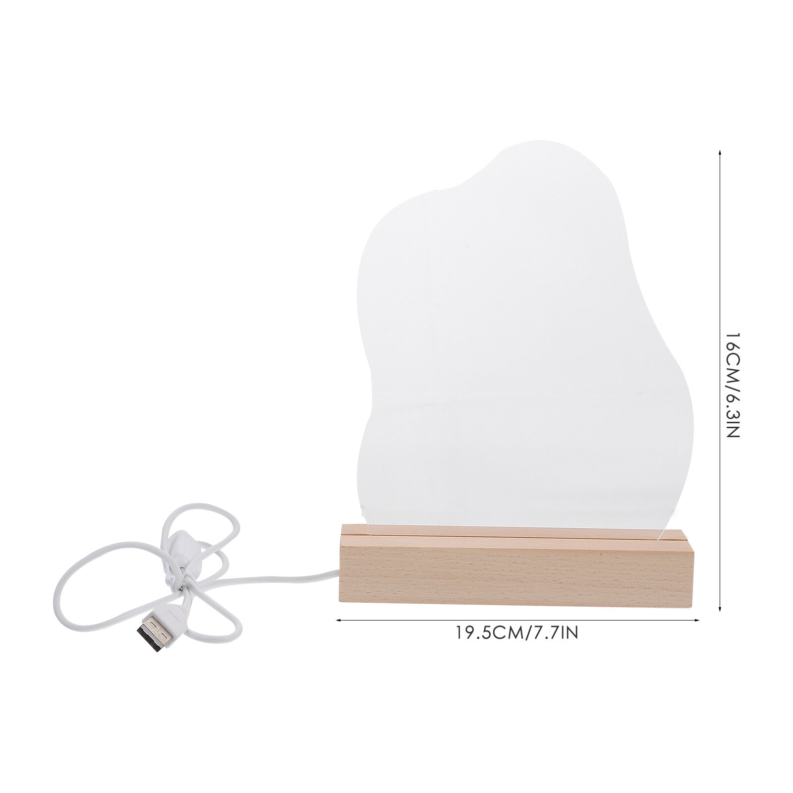 Светящаяся Доска Для Записей Из Акрила С Подсветкой 19.50X15.50X0.30Cm