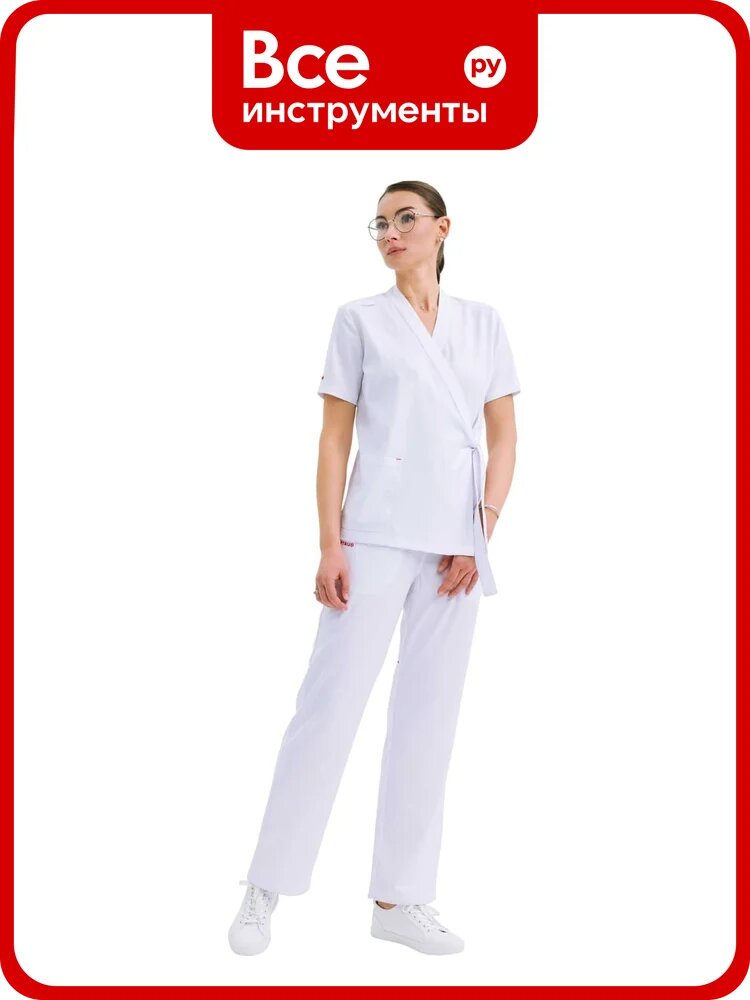 Костюм (блузка/брюки) женский TRUD RS72616, белый, XL (48-50) 4610410934183 01.216190/XL