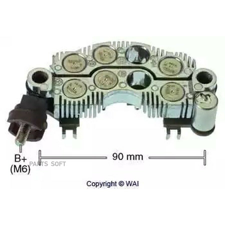 Transpo выпрямитель Citroen Fiat Kia Peugeot от официального дистрибьютора, WAI, артикул IYR9094