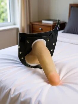 Фаллоимитатор с поясом "Harness" Love Toy, телесный, ПВХ,17 см