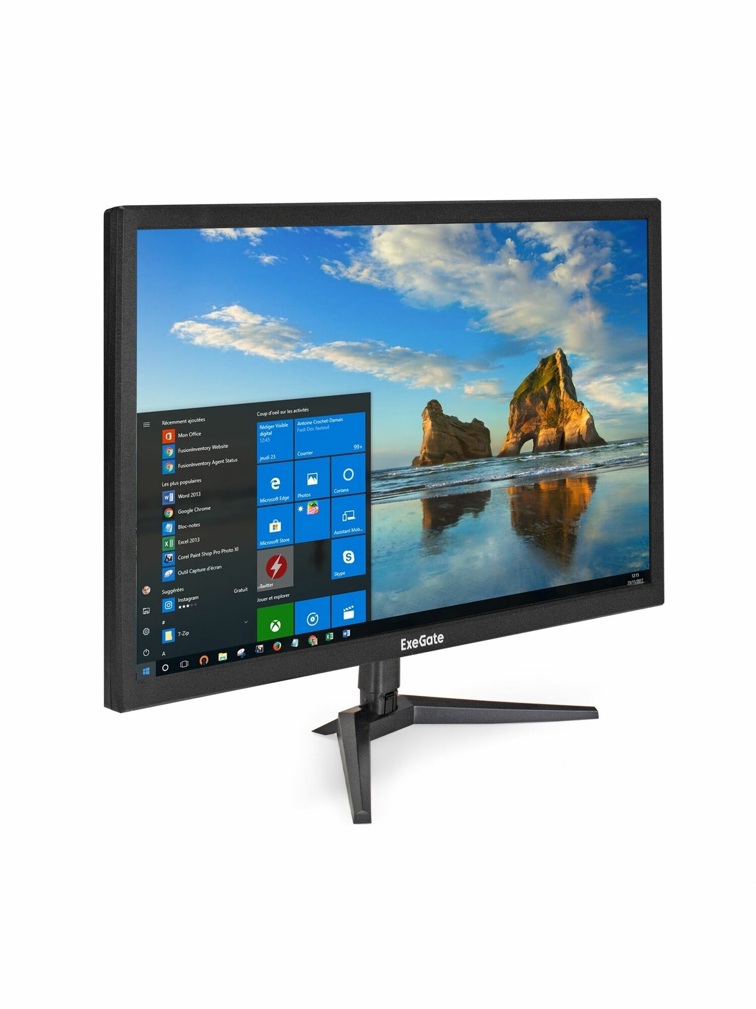 ExeGate 24" Монитор ExeGate EX297377RUS Монитор 24" EB2400A (VA LED Grade A, FHD, 1920x108075Гц, 16:9, 200cd/m2, 3000:1, 178/178, 5ms, D-Sub, HDMI, Flicker-free, Low Blue Light, кабель HDMI 1.5м, VESA 75x75, регулировка наклона (tilt), черный) (EX297377RU