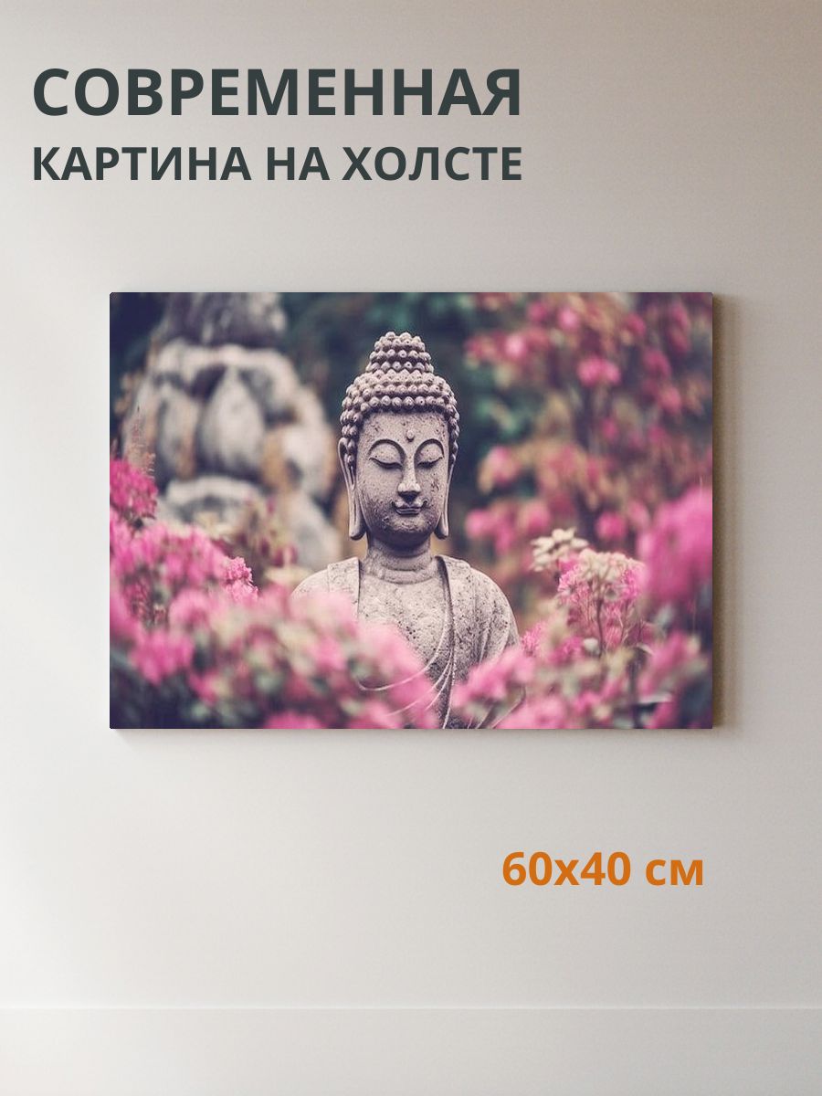 Картина на холсте Будда 60x40 см