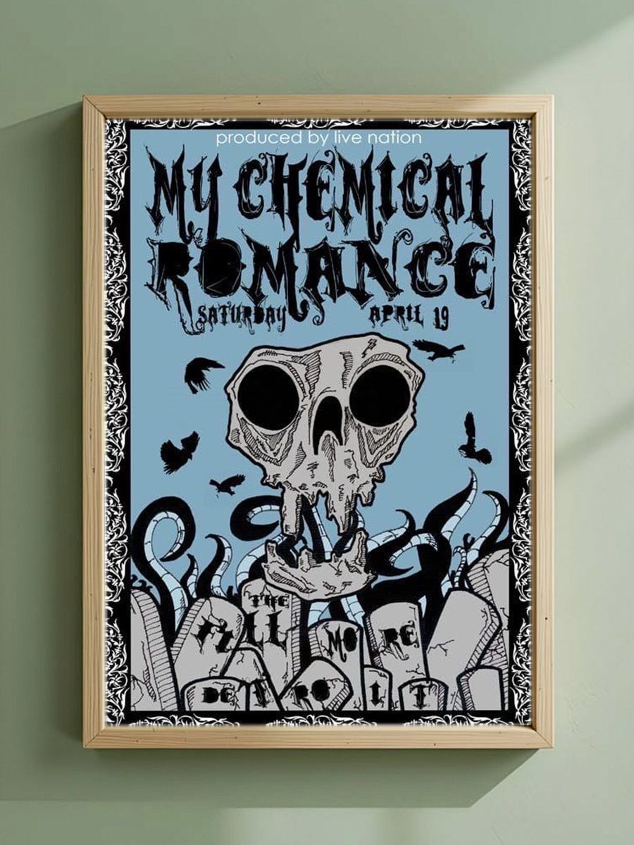 Постер, плакат на стену "My Chemical Romance Рок-группа" 42 см х 29,7 см (А3), Без Рамы