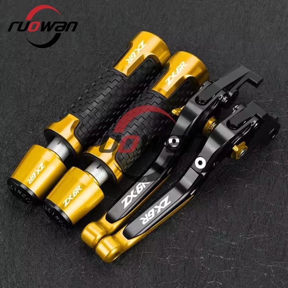 Рычаги тормоза и сцепления CNC для KAWASAKI ZX6R ZX-6R ZX 6R 2005-2006, ручки руля
