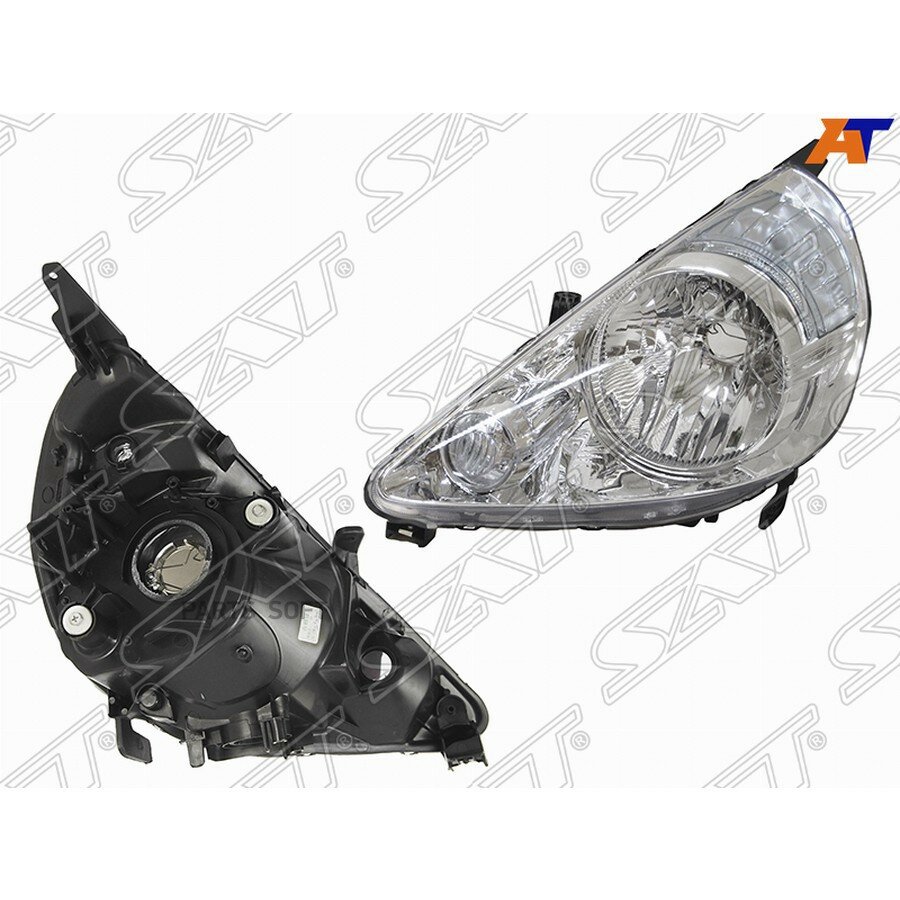 Фара Honda Fit 01-07 / Jazz 02-09 (Слева/ Галоген/ Ручная регулировка) от официального дистрибьютора, SAT, артикул ST2171153L