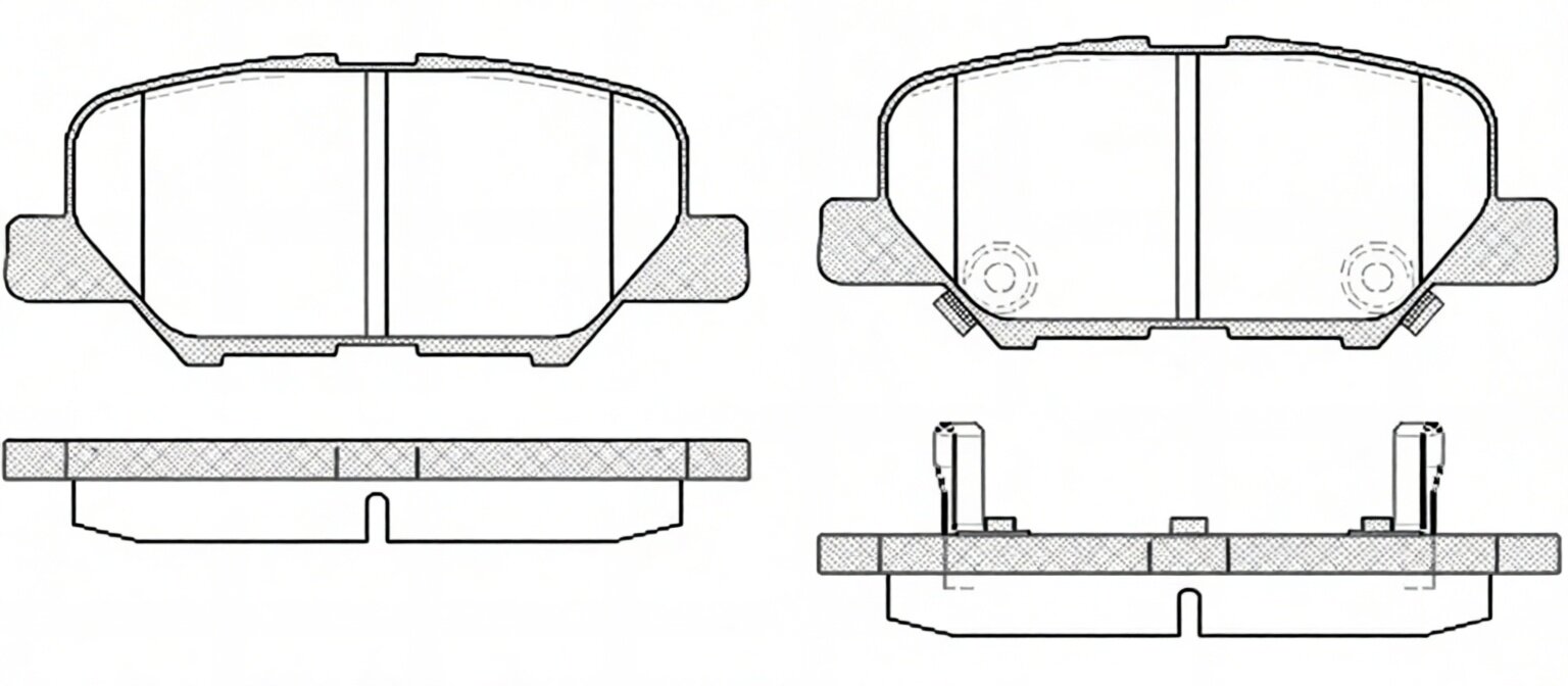 Колодки тормозные дисковые задние, комплект NiBK PN25003
