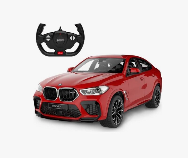 Машинка на радиоуправлении Rastar 99200 BMW X6M (1:14, 35см). Доступ в кабину. Свет фар. Красная