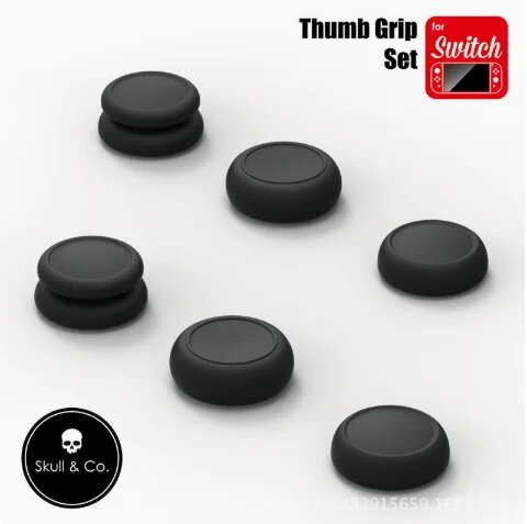 Силиконовые накладки на стики для контроллеров Skull&Co. Switch/Lite/NS OLED black