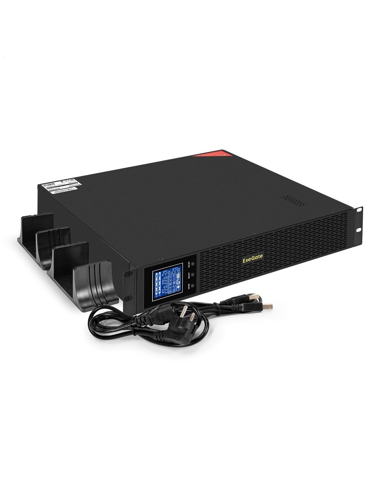 Источник бесперебойного питания Exegate SinePower UHB-3000. LCD. AVR.8C13. RJ. USB. BC.2U EX299039RUS 3000VA/2400W