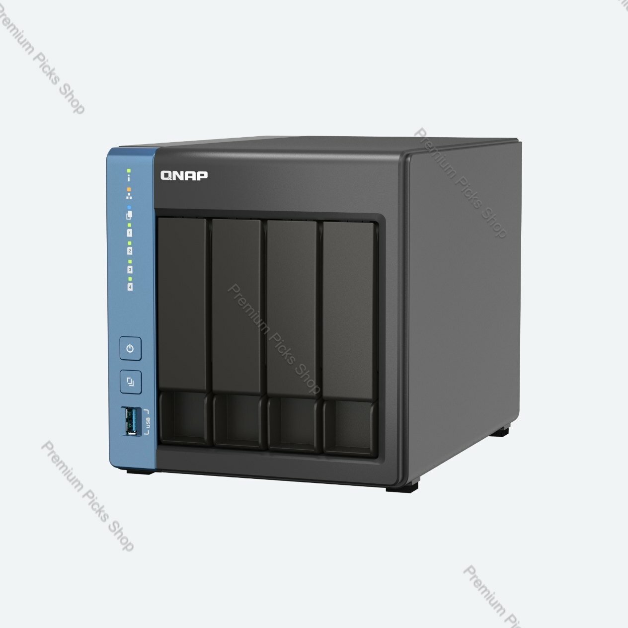 Сетевое хранилище QNAP TS-416, ARM Cortex-A55 4 ядра, 4 ГБ, 4 отсека для дисков, 2×GbE, без дисков