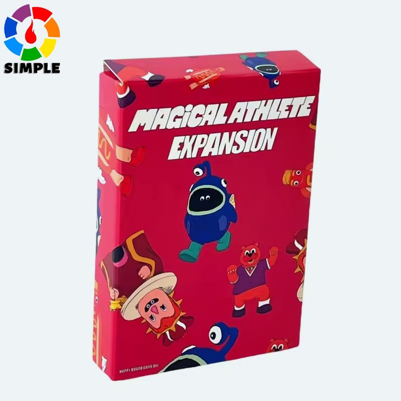 Magical Athlete Board Game DIY Expansion - Hot Streaker Tokens: 4 Wooden Tokens + 4 Cards - Base Game Required Карточная игра Настольная игра
