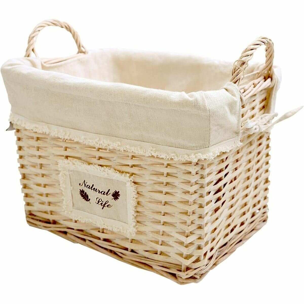 Корзина стеллажная высокая с ручками Natural life, Д360 Ш270 В260, EW-93 M (2221946)
