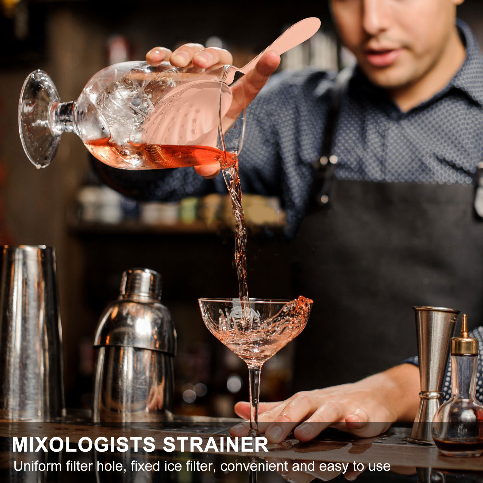 Стainless Steel Bartender Strainer Для Приготовления Коктейлей 17 5x7 3x3 Cm