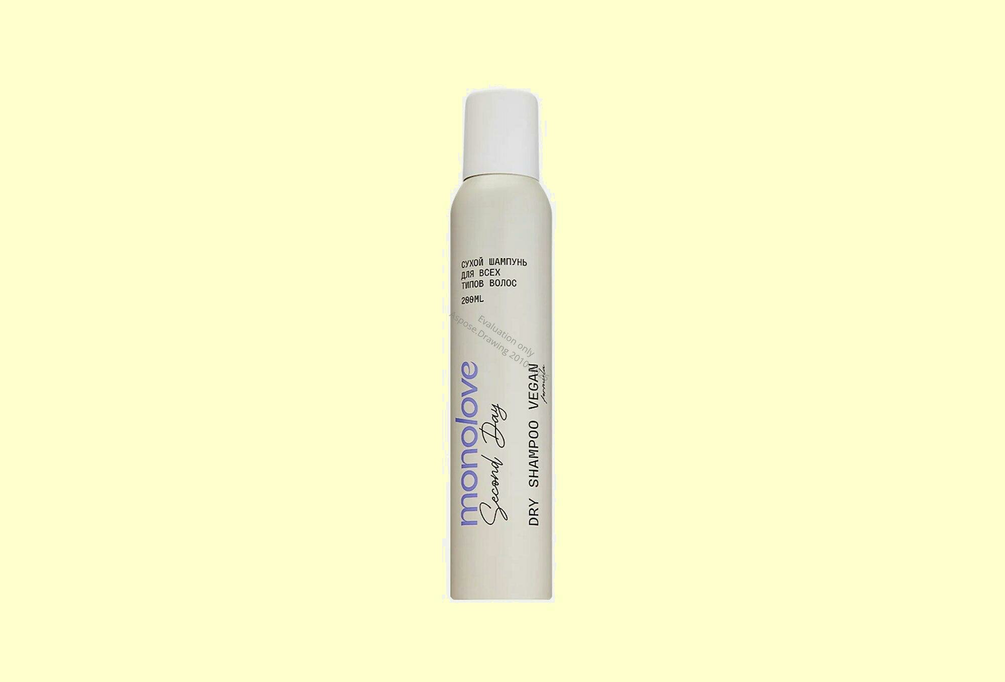 Сухой шампунь для волос Monolove Dry shampoo, абсорбирует избыток себума, 200 мл