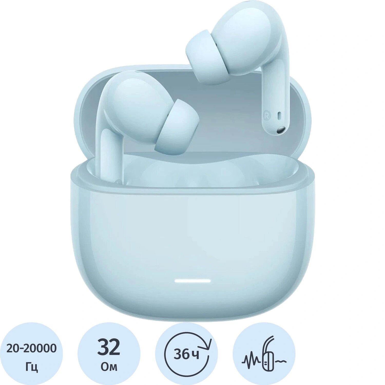 Xiaomi Наушники беспроводные Xiaomi Redmi Buds 8 Lite голубые (BHR08OJGL)