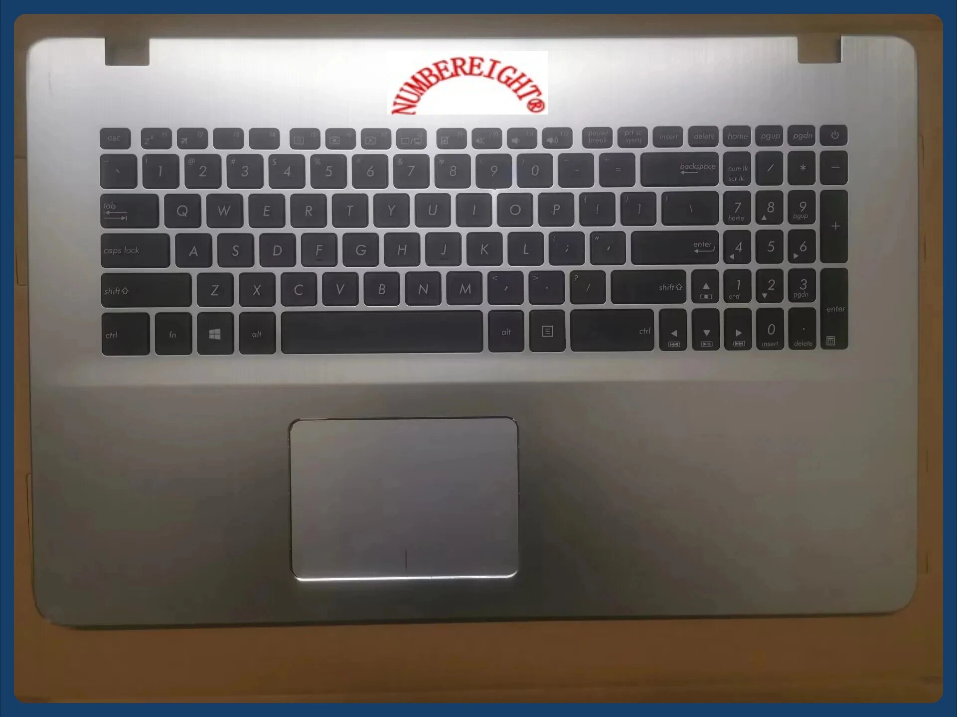 NUMBEREIGHT Корпус клавиатуры для ASUS X705U X705MA X705UA X705BA X705NA X705A X705 US silver B