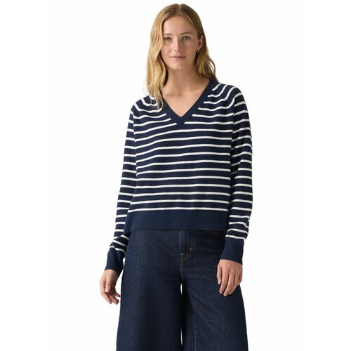 фото Пуловер levi's women supersoft v-neck pullover sweater, размер l, , синий