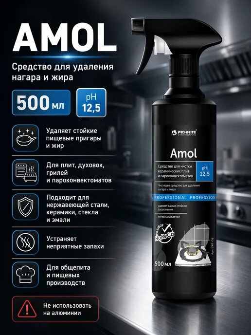 Чистящее средство антижир для удаления жира и нагара Amol