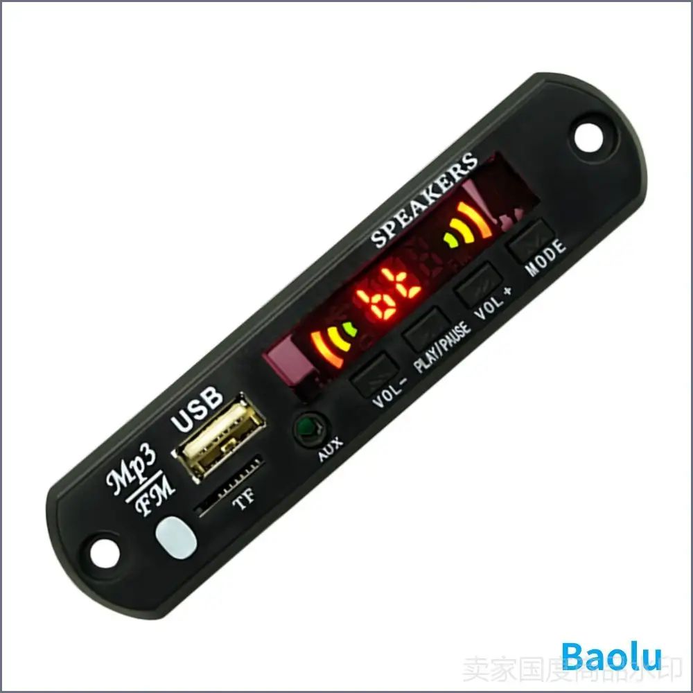 Аудиомодуль MP3-декодера с Bluetooth 5.0, USB/TF/FM и функцией записи