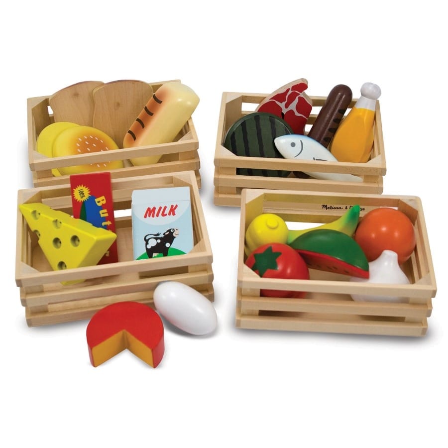 Сюжетно-ролевая игрушка Melissa & Doug набор коробок с едой, разноцветный