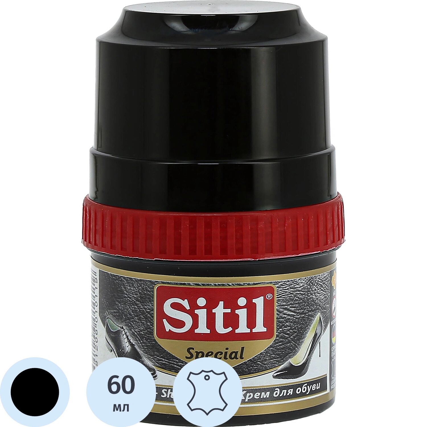Sitil Крем для обуви Sitil Shoe Polish чёрный 60 мл (101.01 SKB)