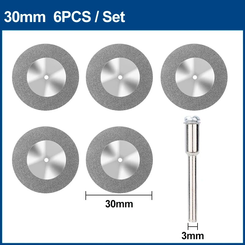 Набор алмазных отрезных дисков xcan DM0061651 16-50 мм для мини-дрели Dremel 5pcs 30mm Set