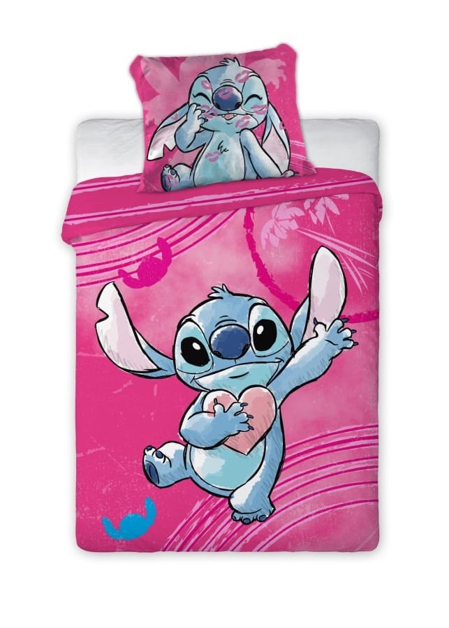 Комплект постельного белья Disney Lilo и Stitch, розовый, 100x135 см