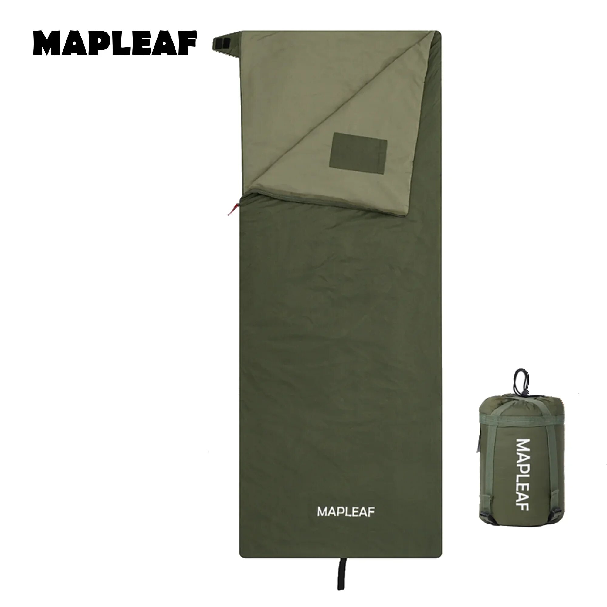 Односпальный спальный мешок Envelope Green-Right-205x85
