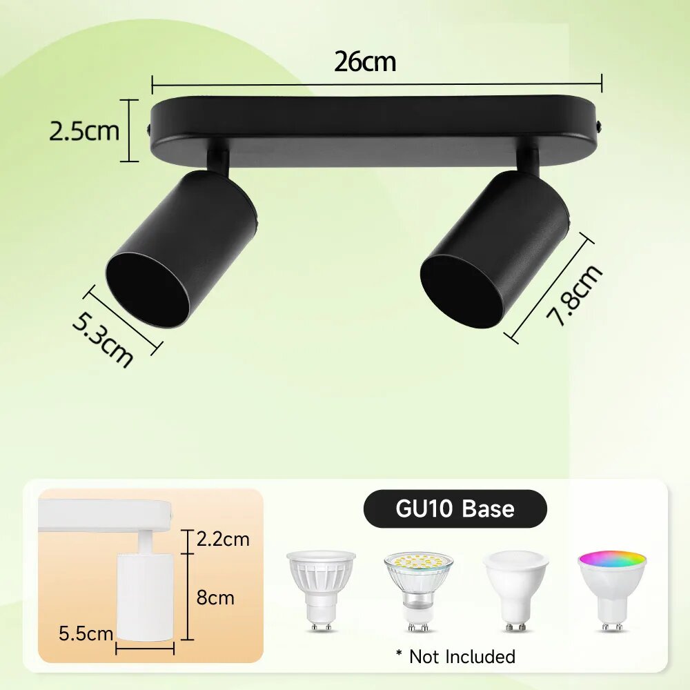 CANMEIJIA потолочный светильник LED GU10 110-260В B Black 26CM, 3 Color Change