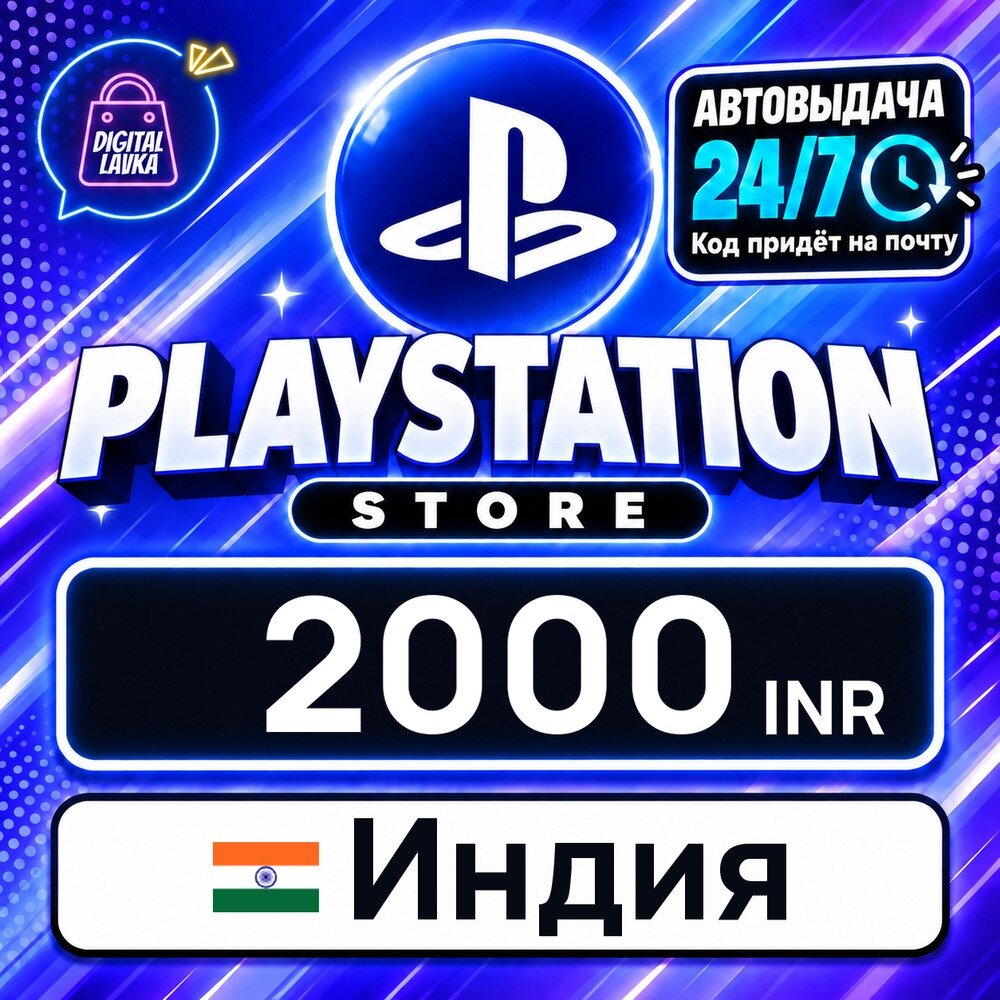 PlayStation Network (PSN) Индия · INR 2000 — карта оплаты, цифровой код пополнения счёта, моментальная доставка