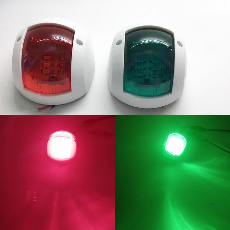 Бортовые навигационные огни LED (красный/зеленый), ходовые отличительные 112.6 , 1 морская миля, для лодки и катера до 12 метров, IP66