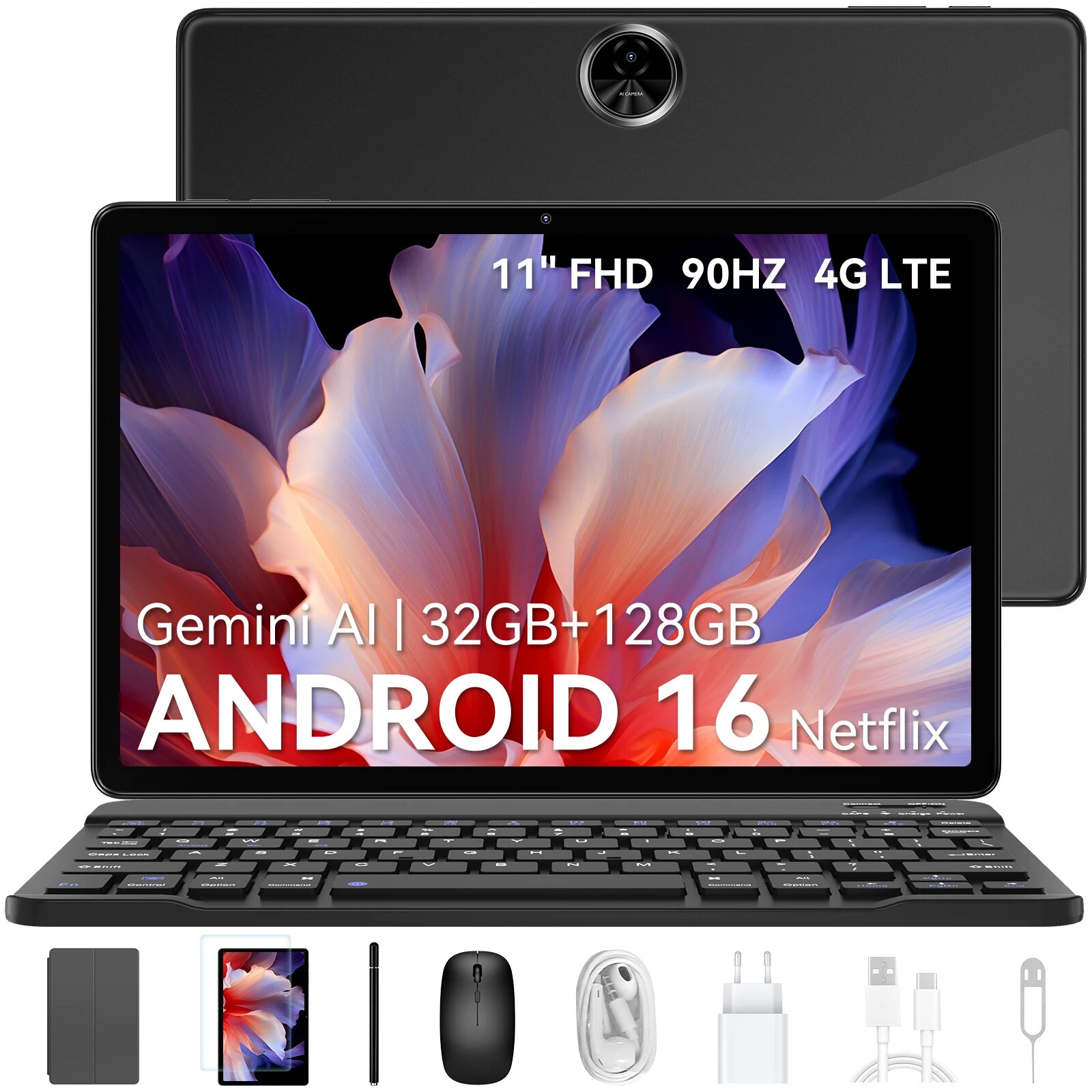 Планшет Blackview, 11", 8/128ГБ, Wi-Fi+4G, Android