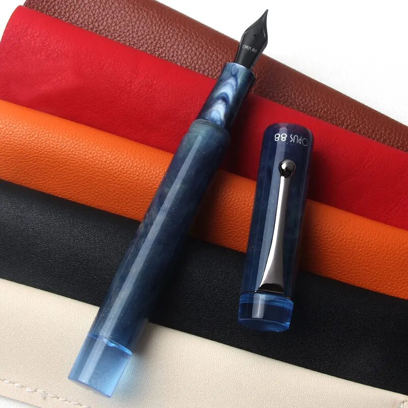 Перьевая ручка OPUS 88 прозрачная с наконечником JOWO Синий, M Nib (0.7MM ), Sapphire Demo