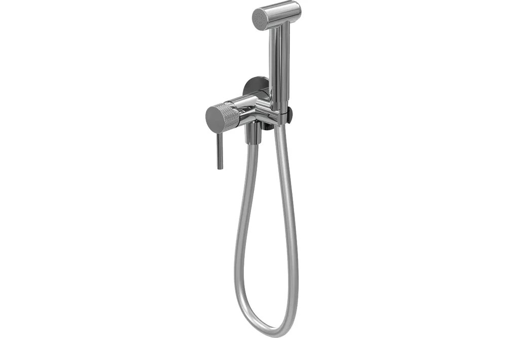 Гигиенический душ со смесителем Milleau Tissage ML12056BK-CR встраиваемый, скрытого монтажа, со смесителем, хром, глянцевый, латунь, рычажный, смеситель для биде
