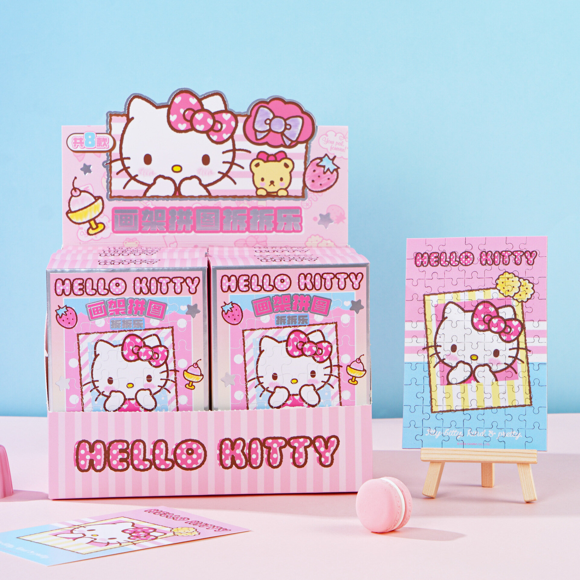 Пазл Hello Kitty, набор для распаковки, сюрприз-бокс для детей, мультяшный пазл, коллекционная фигурка, подарок для