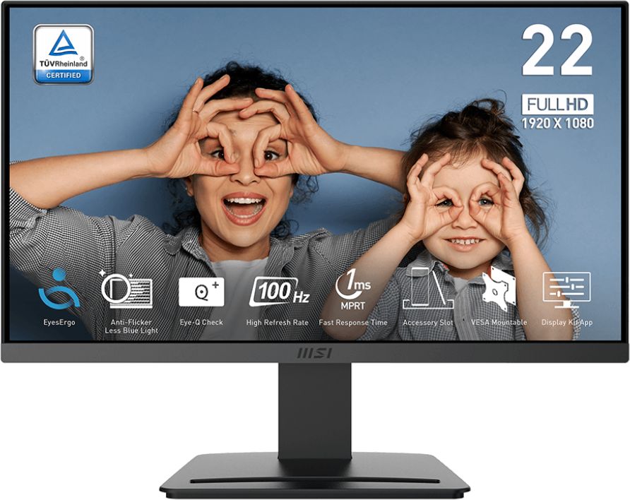 Монитор MSI 21.45" MP223 VA FHD чер 1ms HDMI VGA 100Hz 250cd Ex