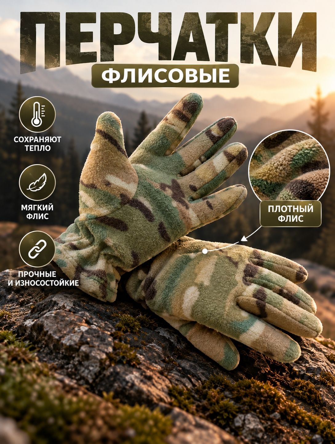 Перчатки зимние для мужчин