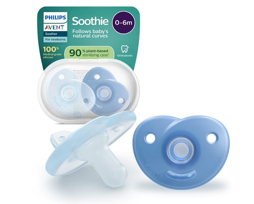 Пустышка Philips Avent Soothie, синий, 0-6 мес, 2 шт