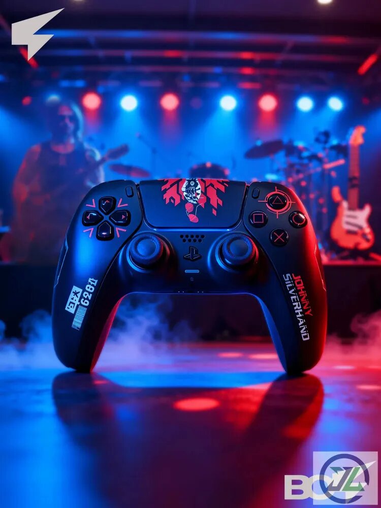 Корпус контроллера PS5, кастомная лицевая панель Cyberpunk Silverhand с тачпадом DualSense, замена для BDM-010-050