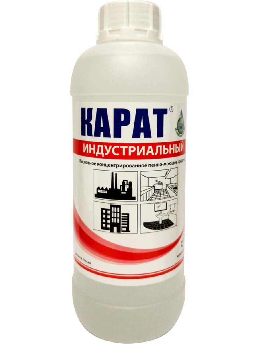 Индустриальный концентрат очиститель от мочевого камня, ржавчины и известкового налета Карат 30 , 1 л 4607002302581