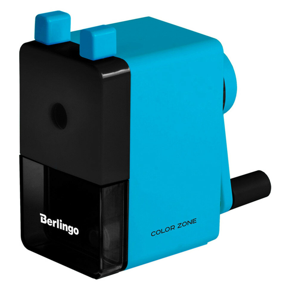 Точилка механическая Berlingo "Color Zone", голубая, пласт. корпус, инд. упак, 326159