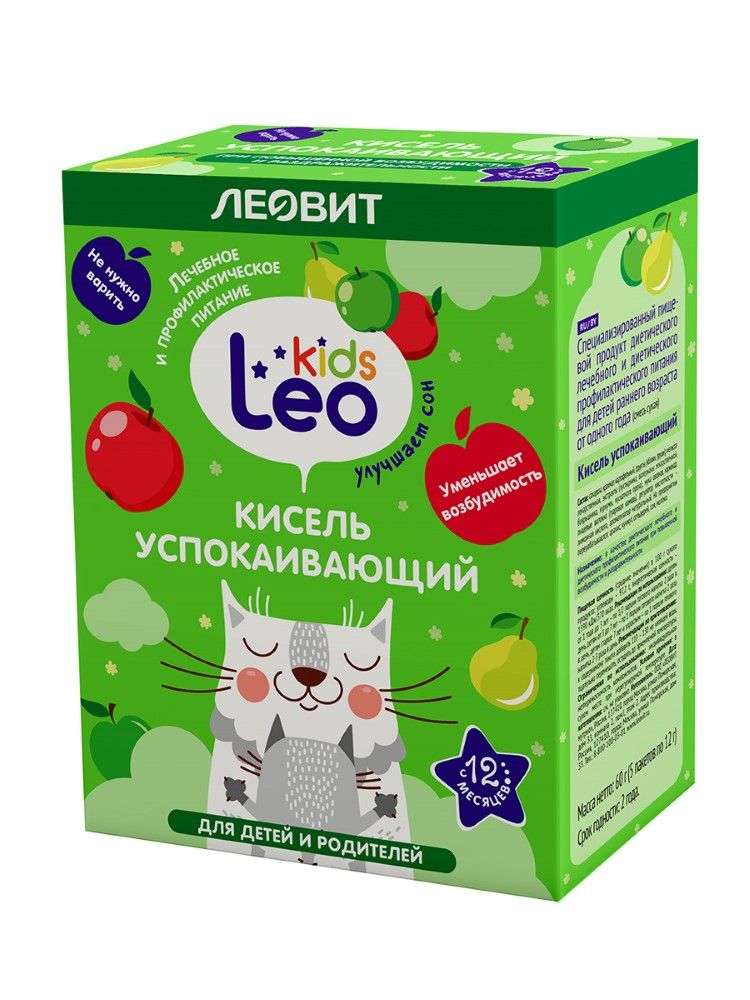 Леовит leo kids кисель для детей успокаивающий 12 гр 5 шт. пакет