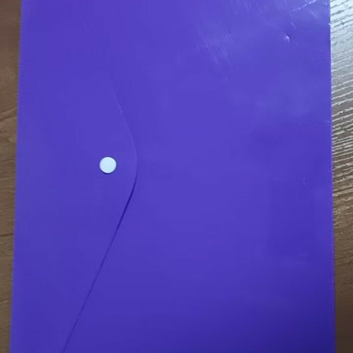 Фиолетовый прозрачный пластиковый конверт для документов PVC PP A4 A5 с кнопкой-заст