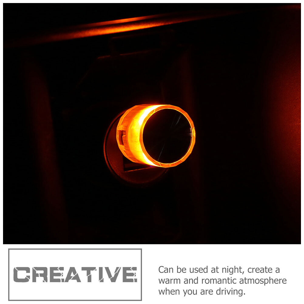 Romantic USB Lamp For Car Interior With Colorful Light Effect 3X1.8X1.8CM