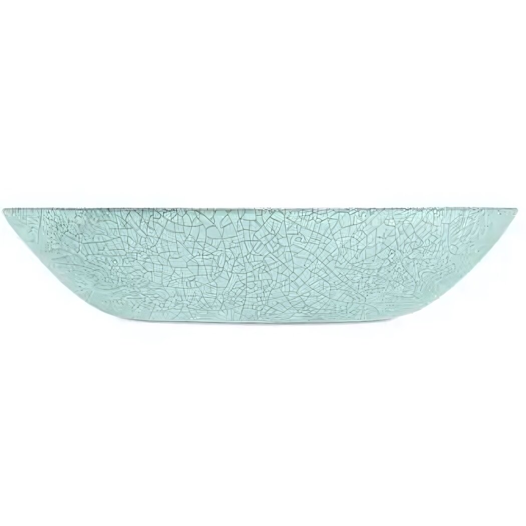 Суповая тарелка 20см «ICY TURQUOISE», стекло, оригинальный дизайн, бирюзовая