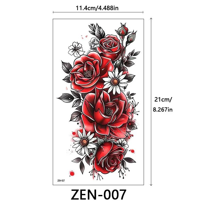 Tattoo'шки Временные тату без пленки (темнеют через 24 часа) 21*11.4см, долговременная