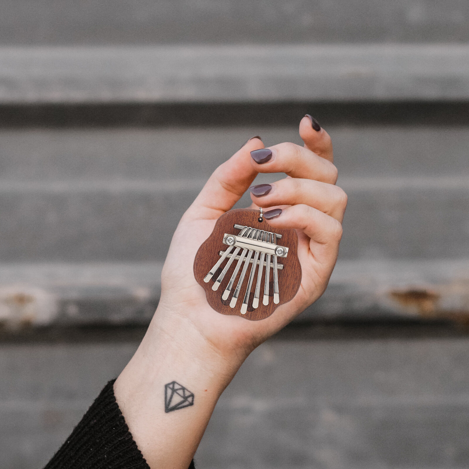 Kalimba 8 Тонов Музыкальный Инструмент Мини Пианино Для Детей 7 5x7 5x2 5Cm