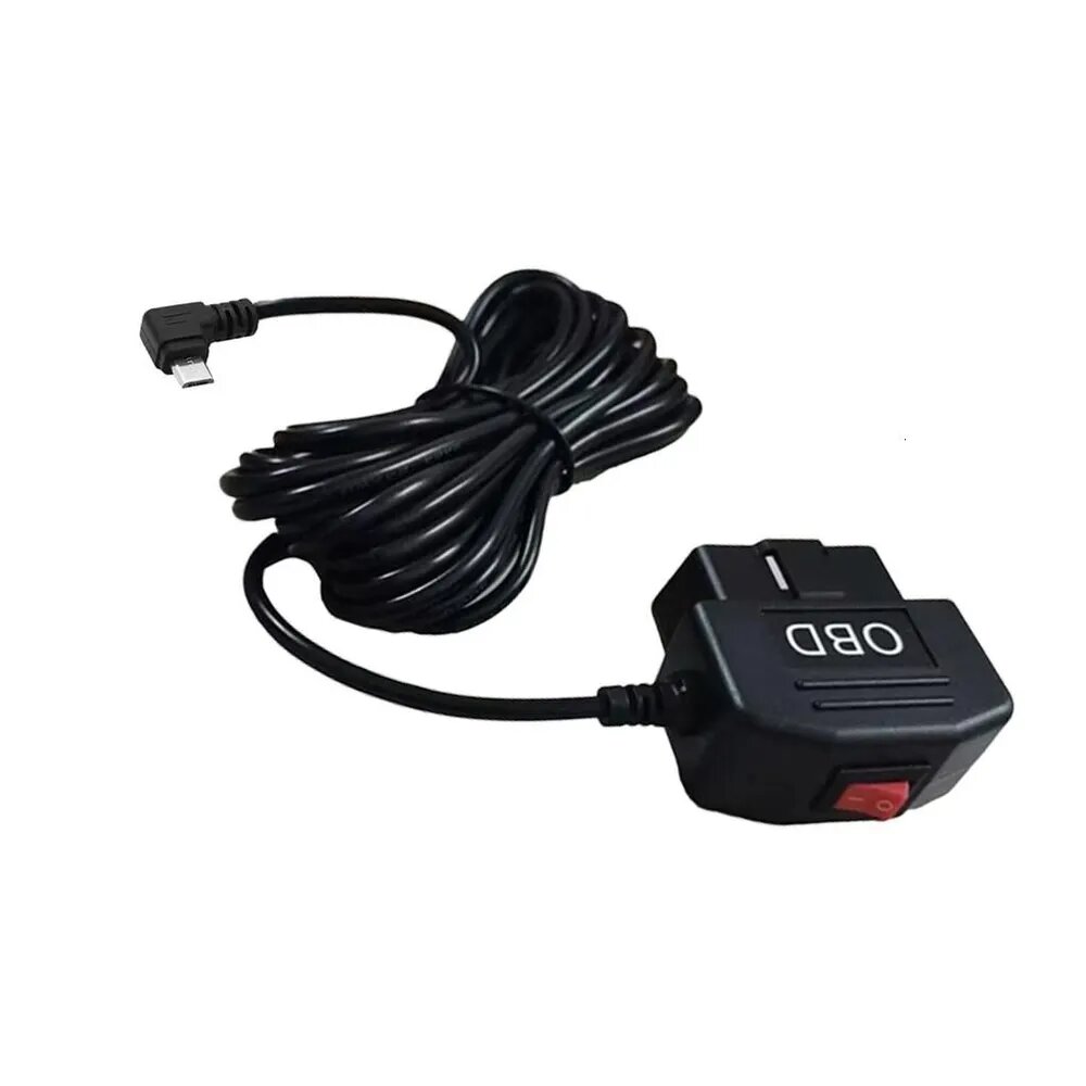 Универсальный кабель питания OBD II для видеорегистратора 5V 3A, - S